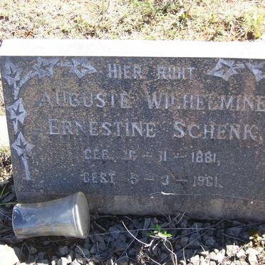 SCHENK Auguste Wilhelmine Ernestine 1881-1961