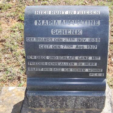 SCHENK Maria Augustine nee BRANDT 1889-1937