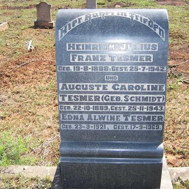 TESMER Heinrich Julius Franz 1888-1942 &amp; Auguste Caroline SCHMIDT 1889-1943 :: TESMER Edna Alwine 1921-1969