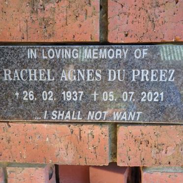 PREEZ Rachel Agnes, du 1937-2021