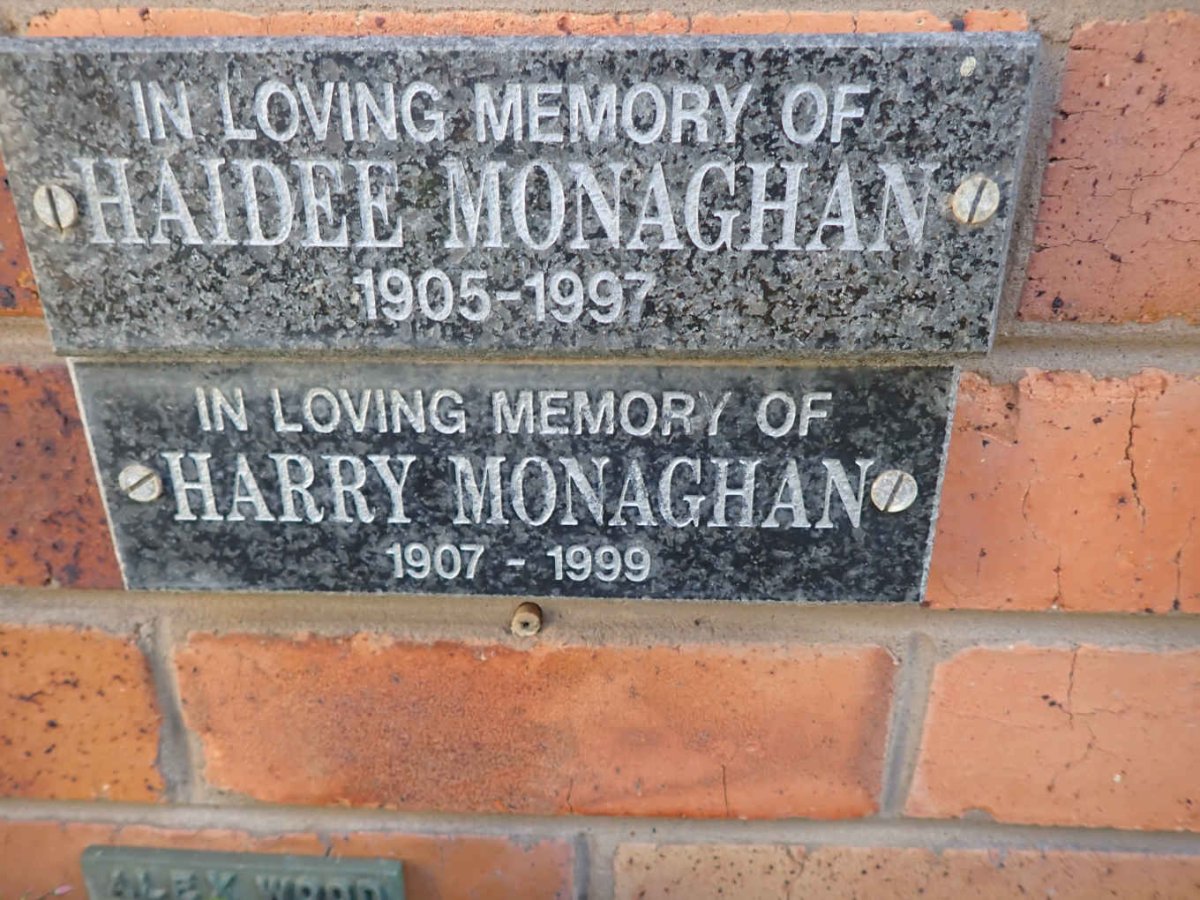 MONAGHAN Haidee 1905-1997 :: MONAGHAN Harry 1907-1999