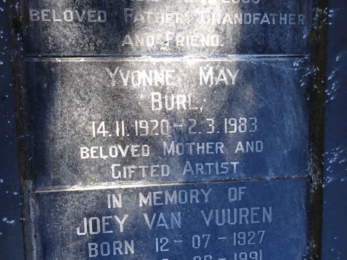 BURL Yvonne May 1920-1983