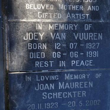VUUREN Joey, van 1927-1991