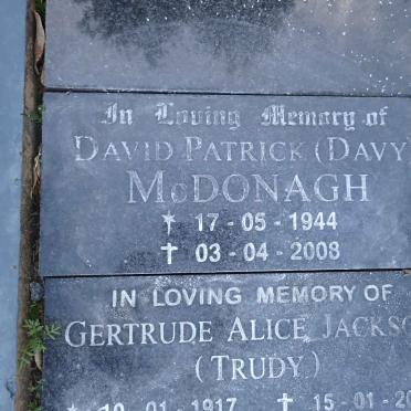 MCDONAGH David Patrick 1944-2008