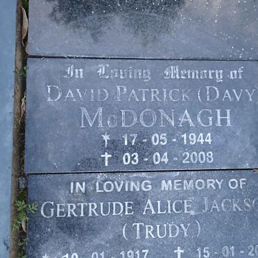 MCDONAGH David Patrick 1944-2008