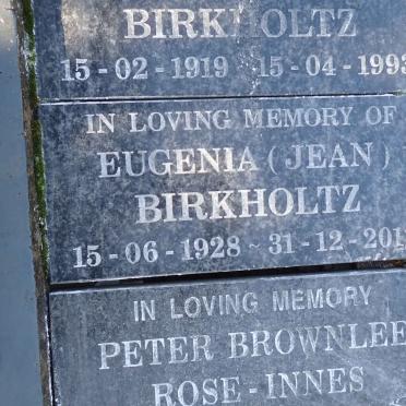 BIRKHOLTZ Eugenia Jean 1928-2012