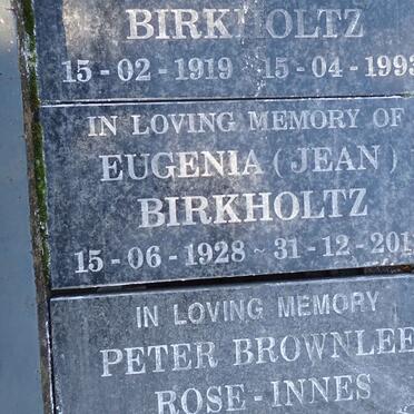 BIRKHOLTZ Eugenia Jean 1928-2012