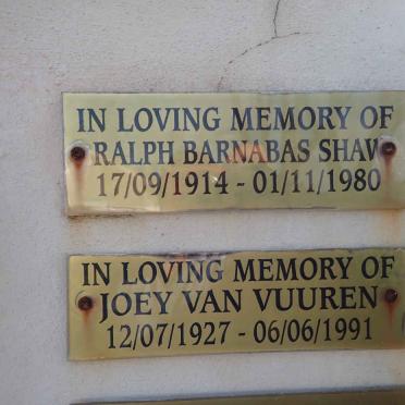 SHAW Ralph Barnabas 1914-1980
