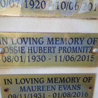 PROMNITZ Ossie Hubert 1930-2015