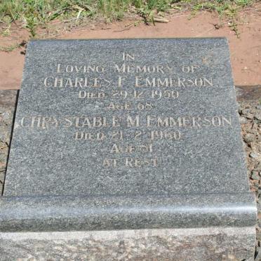EMMERSON Charles F. -1950 &amp; Chrystable M. -1960