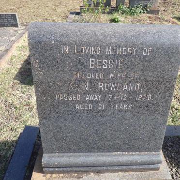 ROWLAND Bessie -1970