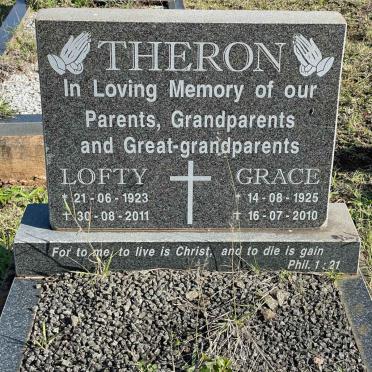 THERON Lofty 1923-2011 &amp; Grace 1925-2010