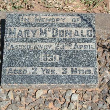 McDONALD Mary -1931