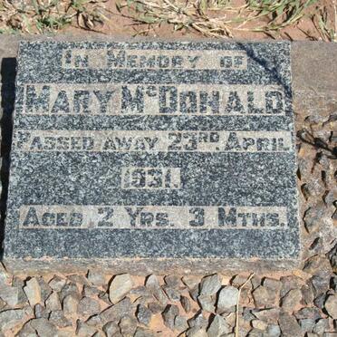 McDONALD Mary -1931