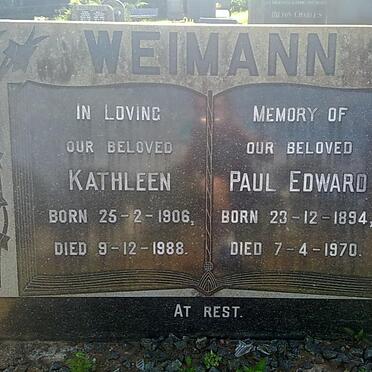 WEIMANN Paul Edward 1894-1970 &amp; Kathleen 1906-1988
