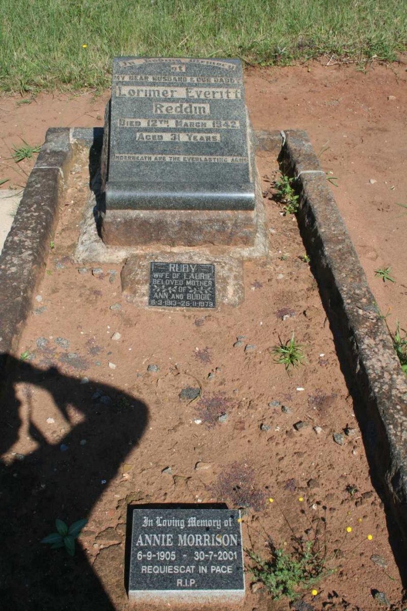 REDDIN Lorimer Everitt -1942 & Ruby 1913-1979 :: MORRISON Annie 1905-2001