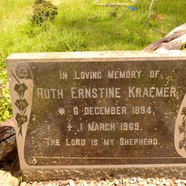 KRAEMER Ruth Ernstine 1894-1969
