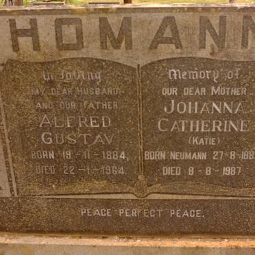 HOMANN Alfred Gustav 1884-1964 &amp; Johanna Catherine  NEUMANN 1889-1987