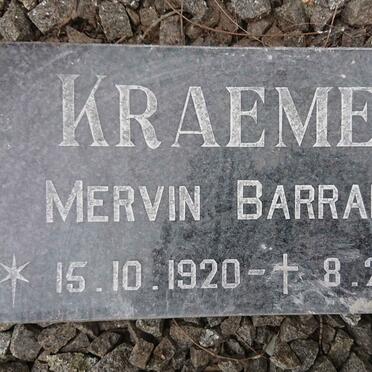 KRAEMER Mervin Barrable 1920-1988