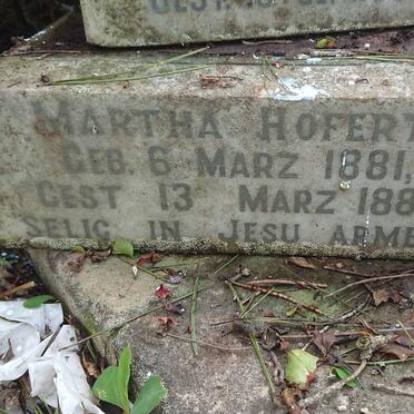 HOFERT Wilhelm 1877-1877 :: HOFERT Martha 1881-1881