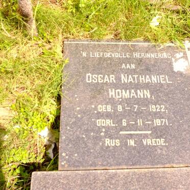 HOMANN Oscar Nathaniel 1922-1971