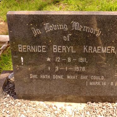 KRAEMER Bernice Beryl 1911-1978