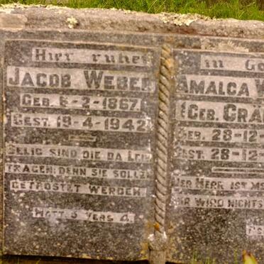 WEBER Jacob 1867-1942 &amp; Amalca nee CRAETZ 1872-1943