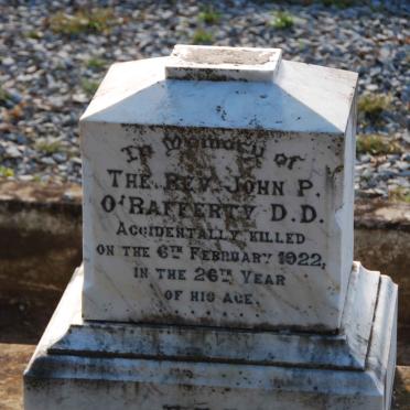 O'RAFFERTY John P. -1922