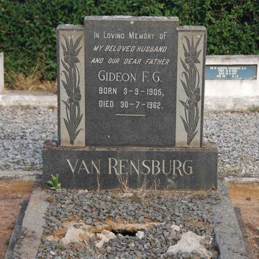 RENSBURG Gideon F.G., van 1905-1962