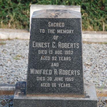 ROBERTS Ernest C. -1952 &amp; Winifred R. -1955