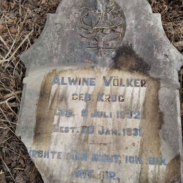 VOLKER Alwine nee KRUG 1892-1931