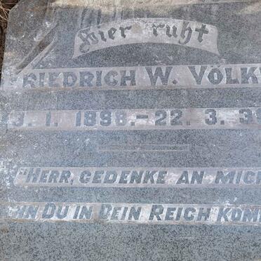 VOLKER Friedrich W. 1898-1938