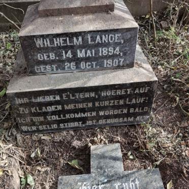 LANGE Wilhelm 1894-1907