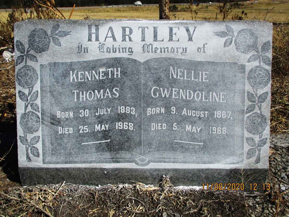 HARTLEY Kenneth Thomas 1883-1968 &amp; Nellie Gwendoline 1887-1968