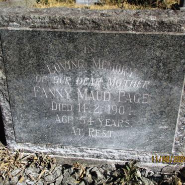 PAGE Fanny Maud -1904