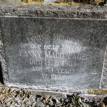 PAGE Fanny Maud -1904