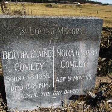 COMLEY Bertha Elaine 1888-1916 :: COMLEY Nora