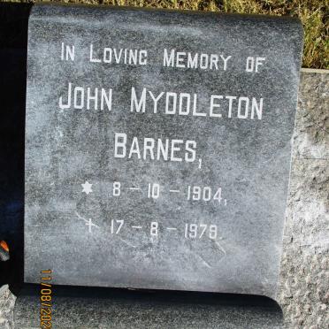 BARNES John Myddleton 1904-1978