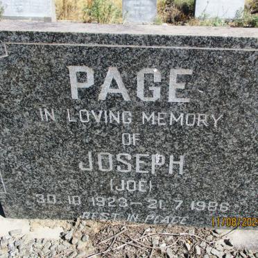 PAGE Joseph 1923-1986