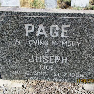PAGE Joseph 1923-1986
