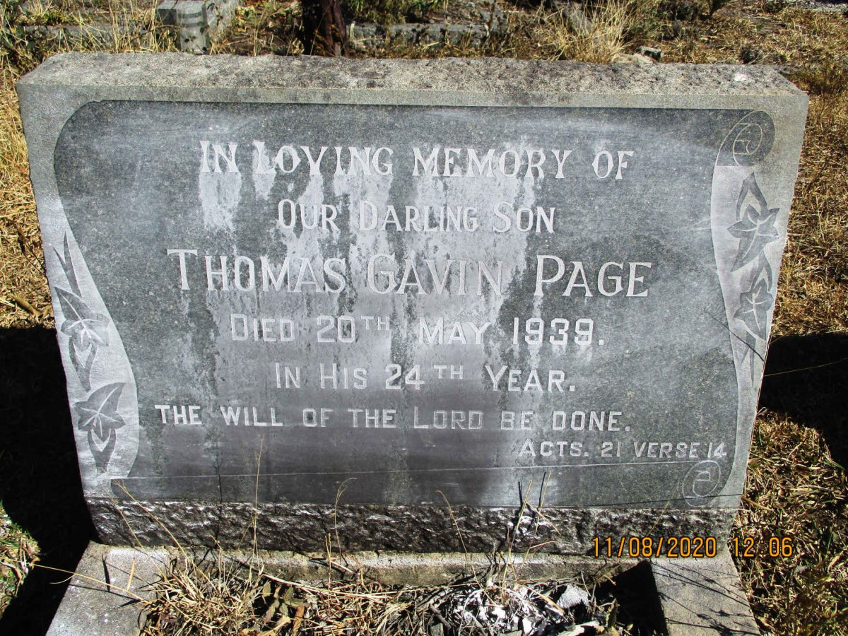 PAGE Thomas Gavin -1939