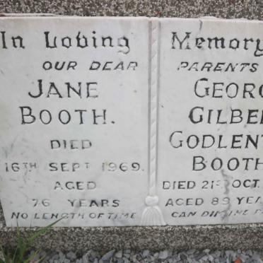 BOOTH George Gilbert Godlenton -1971 &amp; Jane -1969