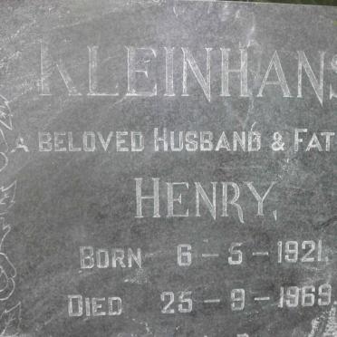 KLEINHANS Henry 1921-1969