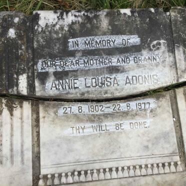 ADONIS Annie Louisa 1902-1977