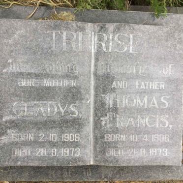 TRERISE Thomas Francis 1906-1973 &amp; Gladys 1906-1973