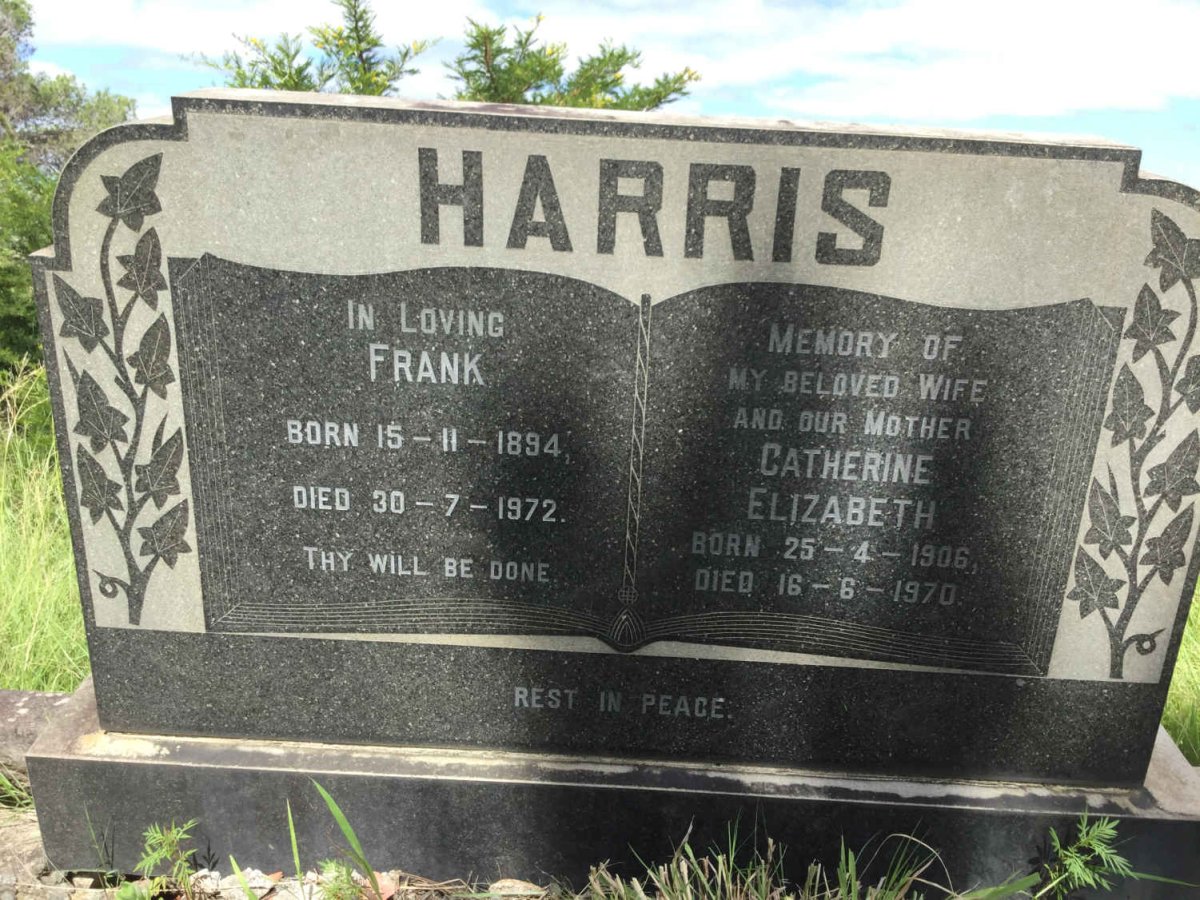 HARRIS Frank 1894-1972 & Catherine Elizabeth 1906-1970