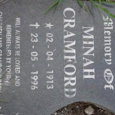 CRAMFORD Minah 1913-1996