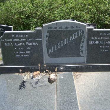 AHLSCHLÄGER Bernhard Friedrich Franz 1917-1984 &amp; Mona Alwina Paulina 1921-2003