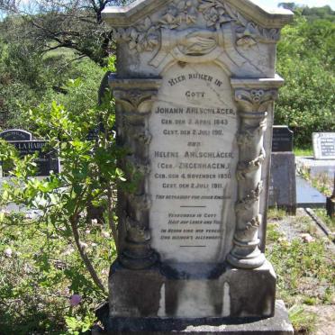 AHLSCHLÄGER Johann 1843-1911 &amp; Helene ZIEGENHAGEN 1850-1911