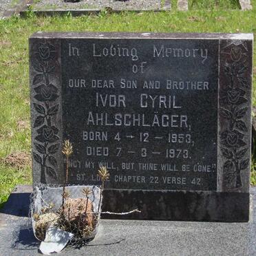 AHLSCHLÄGER Ivor Cyril 1953-1973